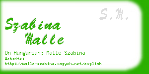 szabina malle business card